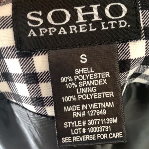 Blazer jacket Gingham open front size S - Picture 6 of 6